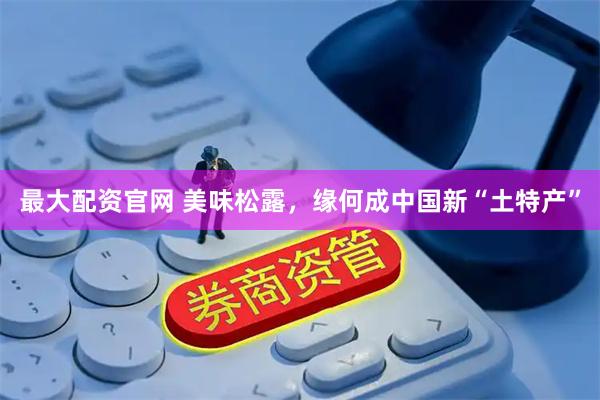 最大配资官网 美味松露，缘何成中国新“土特产”